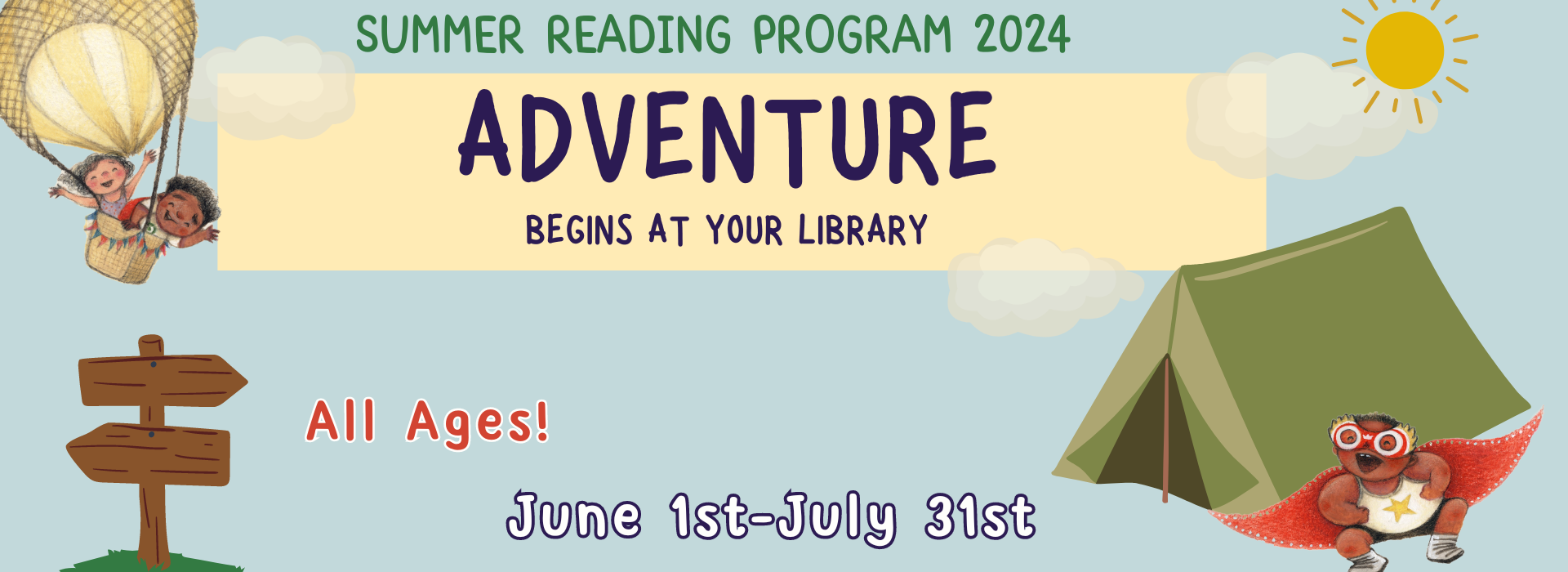 Summer Reading Program starts June 1st and ends July 31st