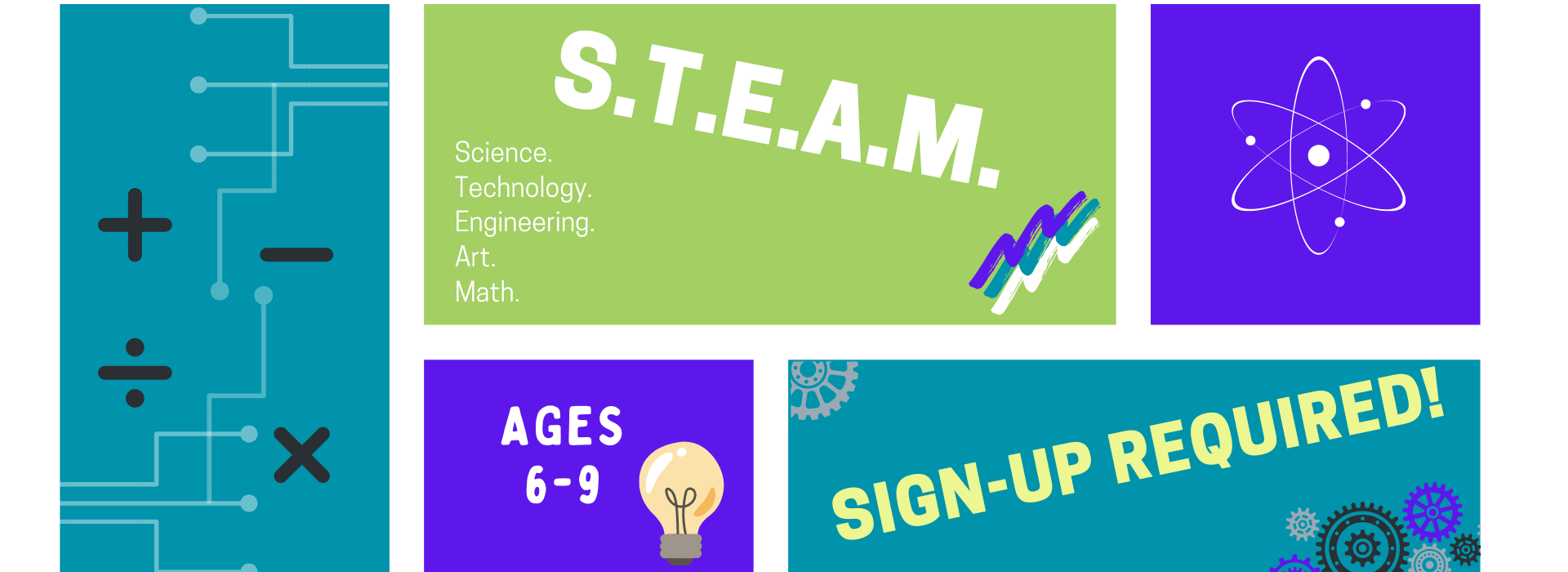 STEAM on Monday, April 8th for ages 6-9